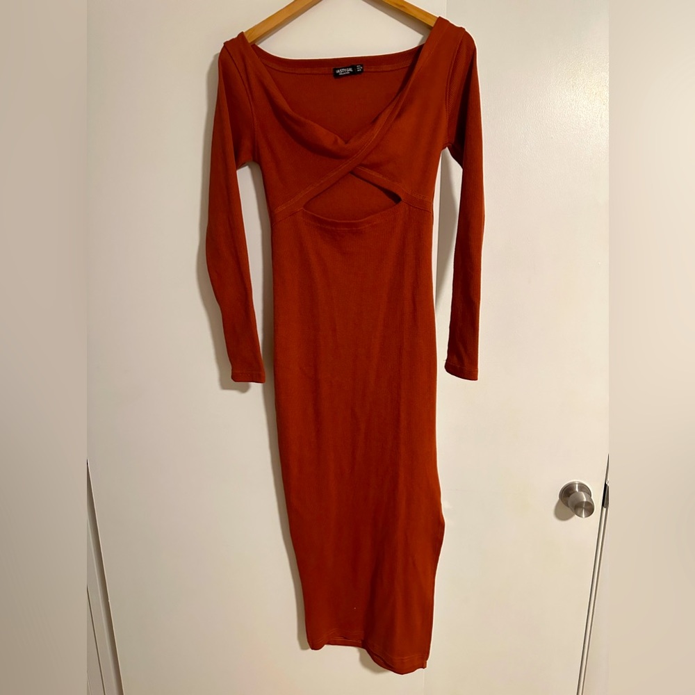 Nasty Gal Collection Women’s Bodycon Long Sleeve Dress Size 4 Used